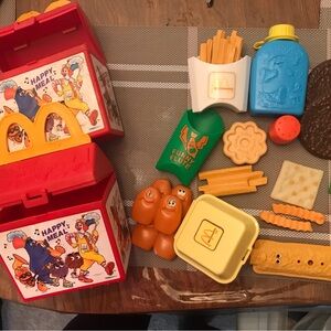 McDonald's Vintage Happy Meal Playset Toy Set kitchen food old toys